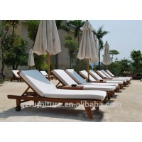 Wooden Sun Lounger Steamer Deck Chair