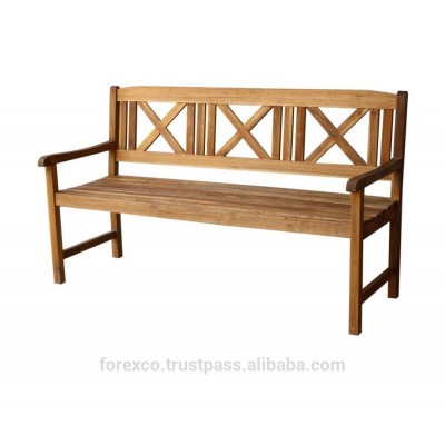 Decor Outdoor Wooden 2 seat Bench, Acacia in Oiled finishing