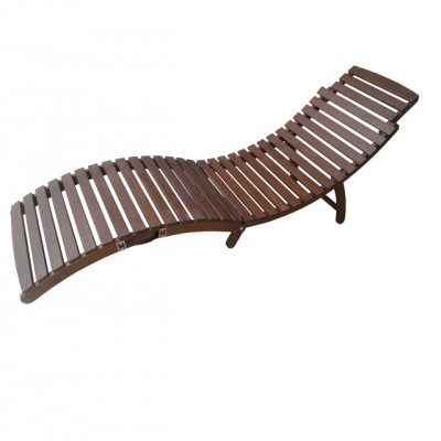 Foldable Sun Lounger, Acacia wood, natural oil finishing WCD078.1