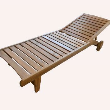 WCD 009 Outdoor Wood Sun Lounger, Acacia wood, oil finishing