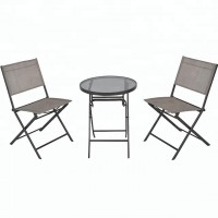 3pcs outdoor folding chair and table bistro set